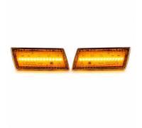 SANWAN LED Side Marker Lights Compatible with Chrysler 300C 2005-2010, 4805861AA, 4805860AA, 2pcs（Clear Lens, Amber Light）