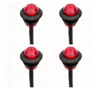 SANWAN Round LED Side Marker Lights 12V Red Yellow Waterproof Clearance Lamps, Compatible with Truck Trailer Lorry Caravan RV Marker Lights, 4PCS