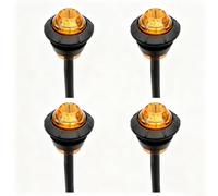 SANWAN Round LED Side Marker Lights 12V Red Yellow Waterproof Clearance Lamps, Compatible with Truck Trailer Lorry Caravan RV Marker Lights, 4PCS