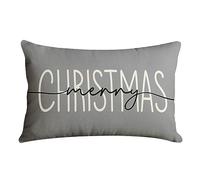 Sanwarm Throw Pillow Cover Home Decor Merry Christmas Red Vintage Green Pillow Case Decorative 12 x 20 Inches Cushion Couch Sofa Pillowcase