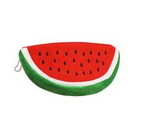 Sanwood® Lady Girl Cute Watermelon Shape Pencil Case Pen Pouch Cosmetic Makeup Bag Zipper Pouch Coin Purse (L (20cm x 10cm), Red)
