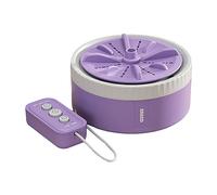 SANWOOD USB Portable Washing Machine, Mini Turbo Washing Machine with 3 Timing Modes Remote, Mini Washer for Home, Travel, Business Trip (Purple)