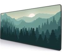 SANWUMIAN Mouse Pad Gaming, Large Mouse Pads for Desk, Keyboard Mouse Mat Desk Pad, Non-Slip Rubber Base with Stitched Edges Mousepad, 31.5x11.8 inch Abstract Landscape Mountain