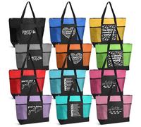 Sanwuta 12 Pcs Physical Therapy Month Gifts Tote Bags Physical Therapist Bags with Zipper Mesh Pocket for Pt Retirement