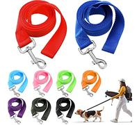 Sanwuta 9 Pack Nylon Dog Training Leash Bulk 6 ft Dog Leash for Small and Medium Puppy Traction Rope for Training, Play, Camping, or Backyard(Colorful)