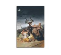SANWYA Francisco-de-goya-witches-sabbath-1 Art Living Room Bedroom Posters Painting Decorative Painting Print Canvas Wall 08x12inch(20x30cm)