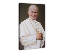 SANWYA Great Pope John Paul II Canvas Poster Wall Art Decor Print Picture Paintings for Living Room Bedroom Decoration 12x18inch(30x45cm) Frame-style-6