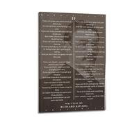 SANWYA If Poem by Rudyard Kipling Art Living Room Bedroom Posters Painting Decorative Painting Print Canvas Wall 20x30inch(50x75cm)