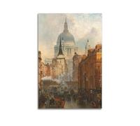SANWYA John O'Connor-Ludgate, Evening, 1887 Art Living Room Bedroom Posters Painting Decorative Painting Print Canvas Wall 08x12inch(20x30cm)