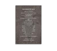 SANWYA Mother To Son Poem by Langston Hughes Decorative Painting Print Canvas Wall Art Living Room Bedroom Posters Painting 12x18inch(30x45cm)