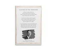 SANWYA Suicide In The Trenches Poem by Siegfried Sassoon Decorative Painting Print Canvas Wall Art Living Room Bedroom Posters Painting 08x12inch(20x30cm)