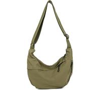 Sanxiner Crescent Bag for Women Men Nylon Crossbody Bags Multi-Pocket Sling Bag Roomy Hobo Bags Moon Bag Slouchy Dumpling Bag, 2-a Green