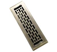 SANYCASA Floor Register 2x10 Inches - Heavy Duty Walkable Steel Floor Vents Ease Adjust Air Flow Direction Floor Registers - Boston Design - Antique Brass Air Floor Vent Covers for Home