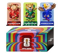 Sanyetral FIFA WORLD CUP 2026 3 Collectable Mascot Figures,Multi-Colour,includes Figurines Clutch,Zayu,Maple,Base Set-B in Gift Box(6 cm)