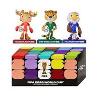 Sanyetral FIFA WORLD CUP 2026 3 Collectable Mascot Figures,Multi-Colour,includes Figurines Clutch,Zayu,Maple,Base-B in Gift Box(9 cm)