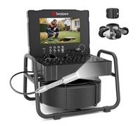 Sanyipace 23mm Sewer Inspection Camera, 30m Pipe Industrial Endoscope with Distance Counter, DVR Audio Recorder, 10000mAh Battery, Drain Borescope with 32GB Card for Drain Plumbing Inspection