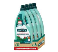 Sanytol Home Cleaner Disinfectant Bottle, Removes Bacteria, Fungus and Virus Without Bleach, Eucalyptus Perfume - Pack of 4 x 1200 ml = 4.8 L