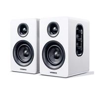 Sanyun SW208 3" Active Bluetooth 5.0 Bookshelf Speakers - 60W Carbon Fiber Speaker Unit - Built-in 24bit DAC - Dynamic 3D Surround Sound - 2.0 Computer PC Monitor Gaming Speakers (Pair, White)