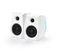 Sanyun SW209 36W 2.0 Gaming Speakers, Tactical Audio Map with 3 DSP Modes | Game/Movie/Music, 24bit DAC, USB-C/Bluetooth 5.2/AUX, 2.75" 7cm Glass Fiber Drivers & 18mm Silk Dome, RGB (Pair, White)