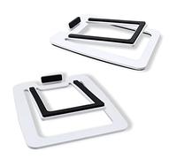 Sanyun SW601 15° Tilted Speaker Stands for 2-3 Inch Speakers (Pair, White)