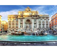 SanZez 1000 Piece Jigsaw Puzzle - Trevi Fountain Rome Italy - Classic Style - Cardboard Material - 70x50CM - Age 7+