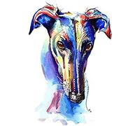 SanZez DIY Diamond Painting Whippet Dog Full Drill Crystal Drawing Kit Bedside Arts Embroidery Art Crafts for Home Decoration 40x40cm