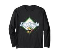 Sao Paulo in Brazil Vintage Design with Toucan Souvenir Long Sleeve T-Shirt