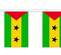 Sao Tome and Principe Bunting - 9 Metre Bunting - Polyester - 30 Flags Per 9M Length - FlagSuperstore