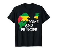 Sao Tome and Principe Country Map Flag Proud Patriotic T-Shirt
