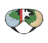Sao Tome and Principe Flag map03 Print Lightweight Sleep Mask Breathable Light-Blocking Travel Yoga Outdoor Adventures