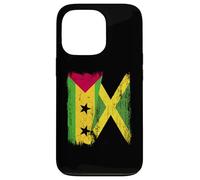 Sao Tome and Principe Jamaica Half Flag Case for iPhone 13 Pro