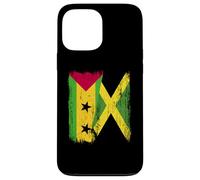 Sao Tome and Principe Jamaica Half Flag Case for iPhone 13 Pro Max