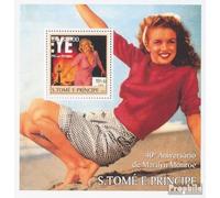 Sao TomE E PrincipE miniature sheet 478 (complete. issue) unmounted mint / never hinged ** MNH 2003 Marilyn Monroe (with Pullover) (Stamps for collectors) Celebrities / Film / Theater / Radio