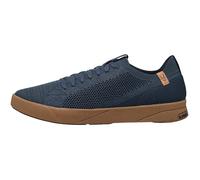 SAOLA Men's Cannon Knit 2.0 Sneaker- Lightweight Vegan Walking Shoes, Breathable Recycled Knit Casual Sneakers, Cork Insole Comfort, Eco Friendly Everyday Travel Shoes, White Navy, 41 EU / 8.5 US