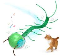 Saolife Interactive Cat Toys for Indoor Cats, Moving Cat Ball with Tail, Fast Rolling on Carpet, Chirping & Motion Activate Toy for Bored Indoor Adult Cats