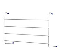 SAONS 4 Tier Clothes Drying Airer 4 Bar Metal Over Radiator Rail Indoor Laundry Dryer Rack (1 x 4 Bar Airer)