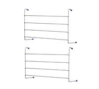 SAONS 4 Tier Clothes Drying Airer 4 Bar Metal Over Radiator Rail Indoor Laundry Dryer Rack (2 x 4 Bar Airer)