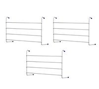 SAONS 4 Tier Clothes Drying Airer 4 Bar Metal Over Radiator Rail Indoor Laundry Dryer Rack (3 x 4 Bar Airer)