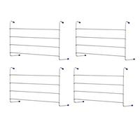 SAONS 4 Tier Clothes Drying Airer 4 Bar Metal Over Radiator Rail Indoor Laundry Dryer Rack (4 x 4 Bar Airer)