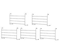 SAONS 4 Tier Clothes Drying Airer 4 Bar Metal Over Radiator Rail Indoor Laundry Dryer Rack (5 x 4 Bar Airer)