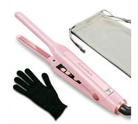 SAOSA Pencil 0.3-Inch Hair Straighteners, 2-in-1 Small Straightener & Curler, Thin Ceramic Floating Plate Flat Iron for Women’s Short Hair, Pixie Cuts & Fringes, Auto Shut-Off (Pink)