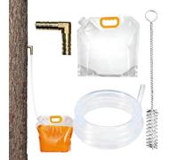 Sap Harvesting Kit, 5L Portable L Shape Maple Water Bags for Tree Sap Kitchen Use in Forest, Mountain, Hiking, Camping, Farm, Countryside
