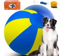 Sapbontchi Herding Ball for Dogs, Large Dog Training, Jolly Ball for Australian Shepherd and Collie 25 inch Orange (Blue & Yellow)