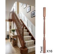 Sapele Spindle Barley Twist 41mm X 41mm X 900mm - 16 Pack Uk Manufactured Traditional Products Ltd