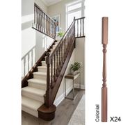 Sapele Spindle Colonial 41mm X 41mm X 900mm - 24 Pack Uk Manufactured Traditional Products Ltd
