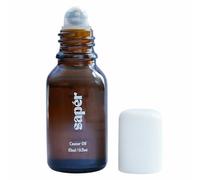 sapér Glass Bottle with Castor Oil Roller for Eyebrows, Eyelashes, Skin, Lips - Pure Organic Castor Oil Cold Pressed Hexane Unrefined Vegan Application