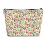 SAPEYKR Book Lovers Bookish Gifts Makeup Bag, Book Accessories Cosmetic Bag, Friendship Gifts for Women Reader Teacher, Floral 558, 9.8 x 7 inches, Fashion