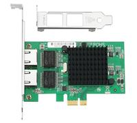 SAPGRC PCIe Network Card, 1Gb Ethernet Network Adapter, PCI Express X1, 10/100/1000Mbps Dual RJ45 Ports Adapter Converter, with Intel 82576 Chip for Windows/Windows Server/Linux