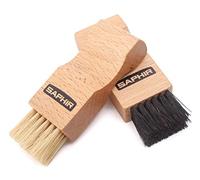 SAPHIR Pommadier Polish Applicator Brush (Black & Natural Set)