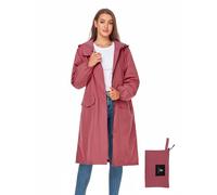 SaphiRose Women's Windbreaker,raincoat Windbreaker,raincoat | Raincoat, rain coat, windbreaker, with hood, knee-length, pack in bag, mesh lining, outdoor, camping, travel, walking dog